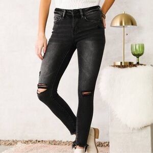 Flying Monkey Women's Distressed Black Jeans